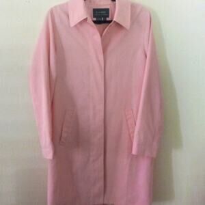 Lauren Ralph Lauren Button down trench coat Pink Medium lined front pockets